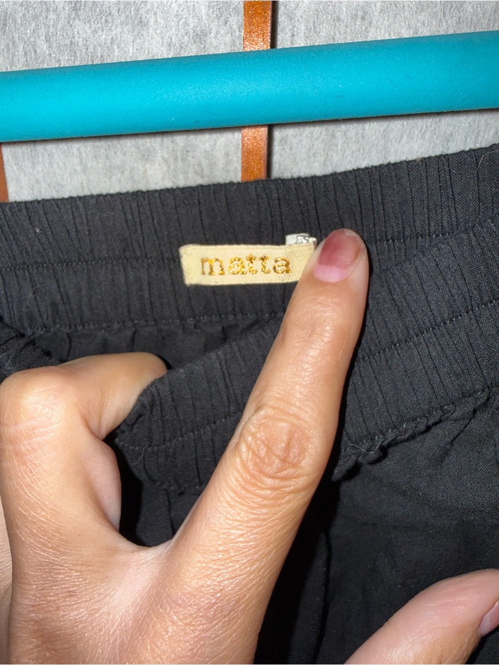 Matta Black Cotton Harem Lantern Pants Size M - Picture 2 of 6